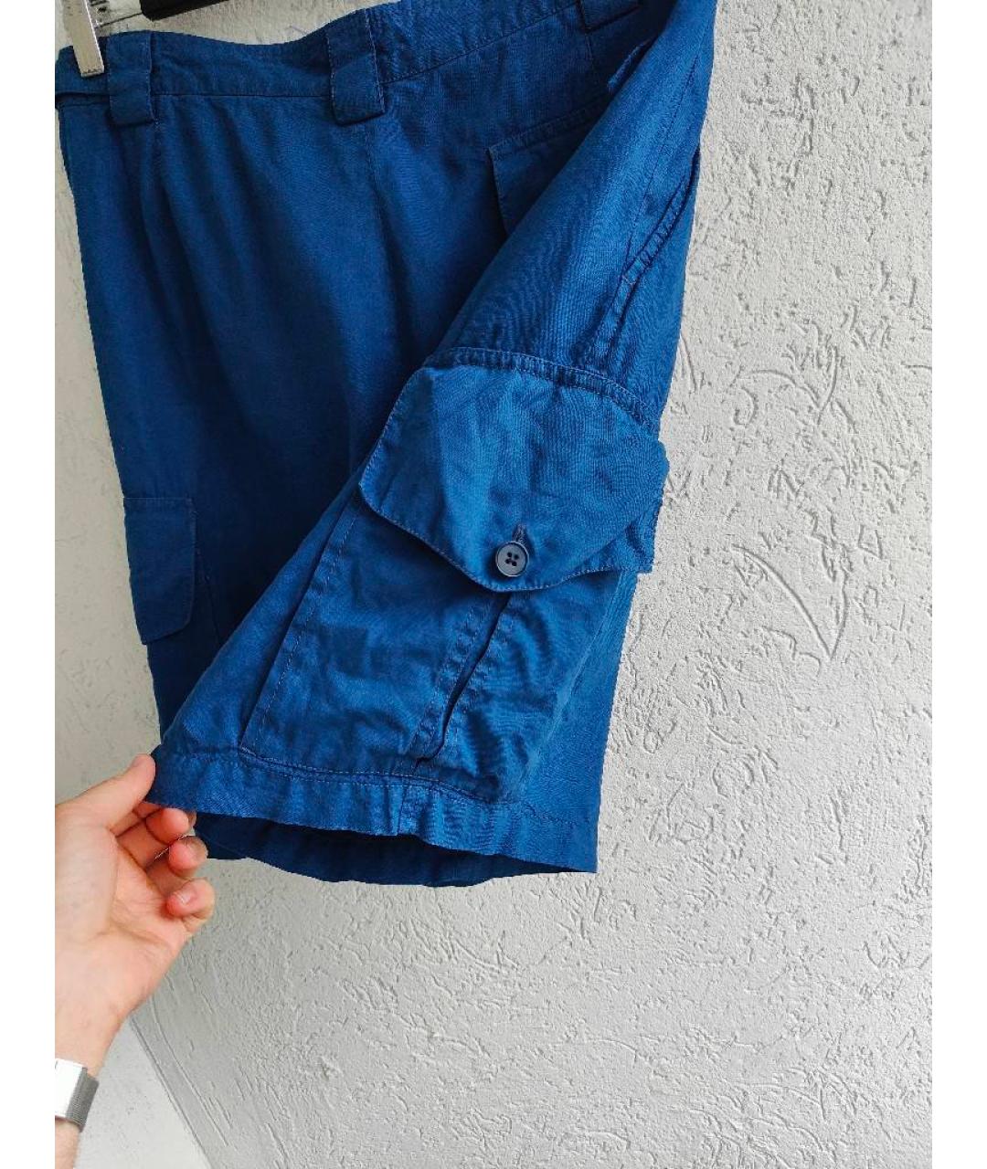 HERMES PRE-OWNED Синие льняные шорты, фото 5