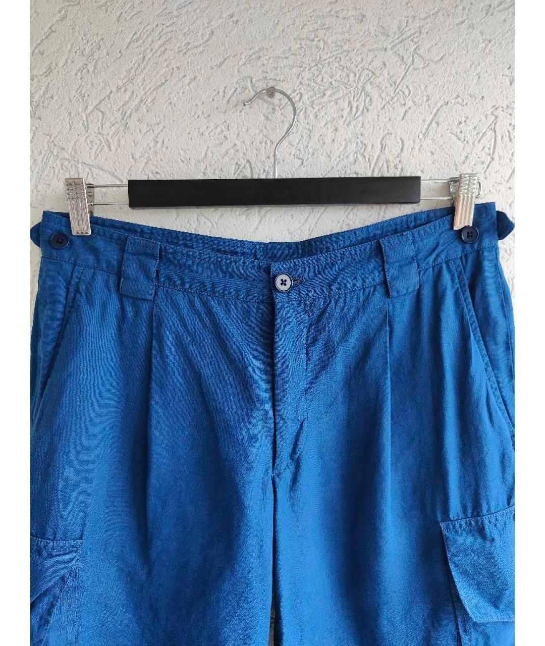 HERMES PRE-OWNED Синие льняные шорты, фото 2