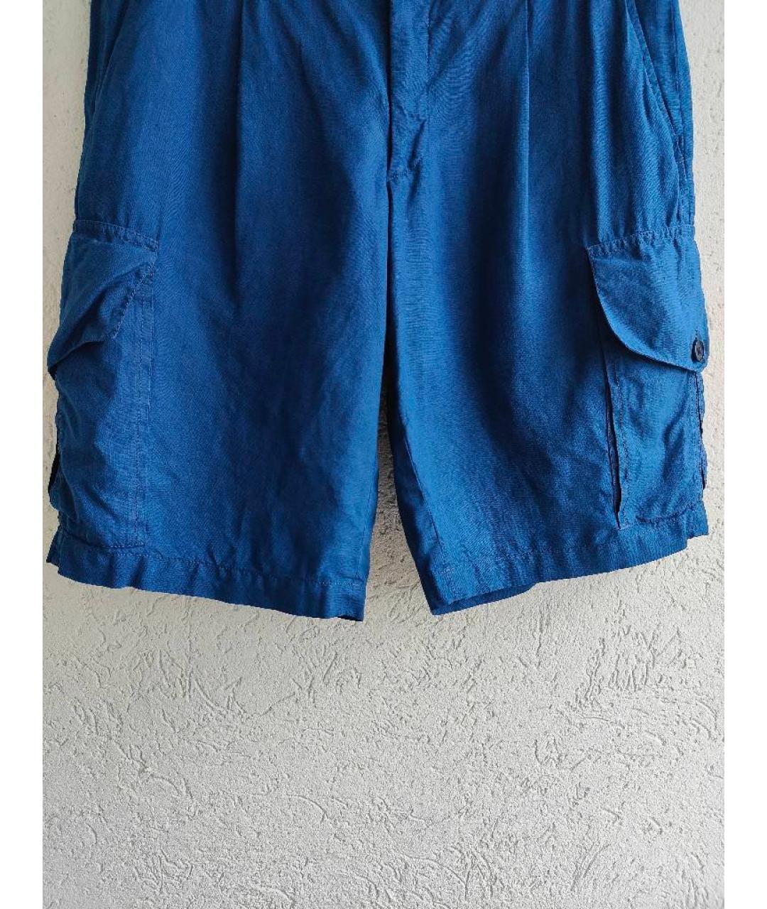 HERMES PRE-OWNED Синие льняные шорты, фото 3