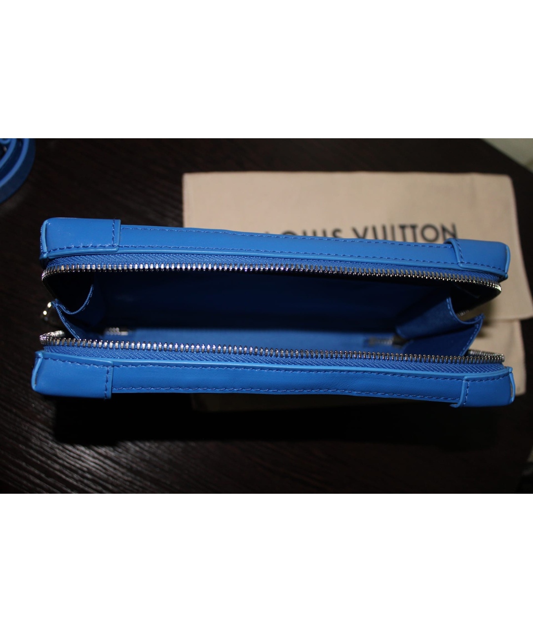 LOUIS VUITTON PRE-OWNED Голубая сумка на плечо из искусственной кожи, фото 9
