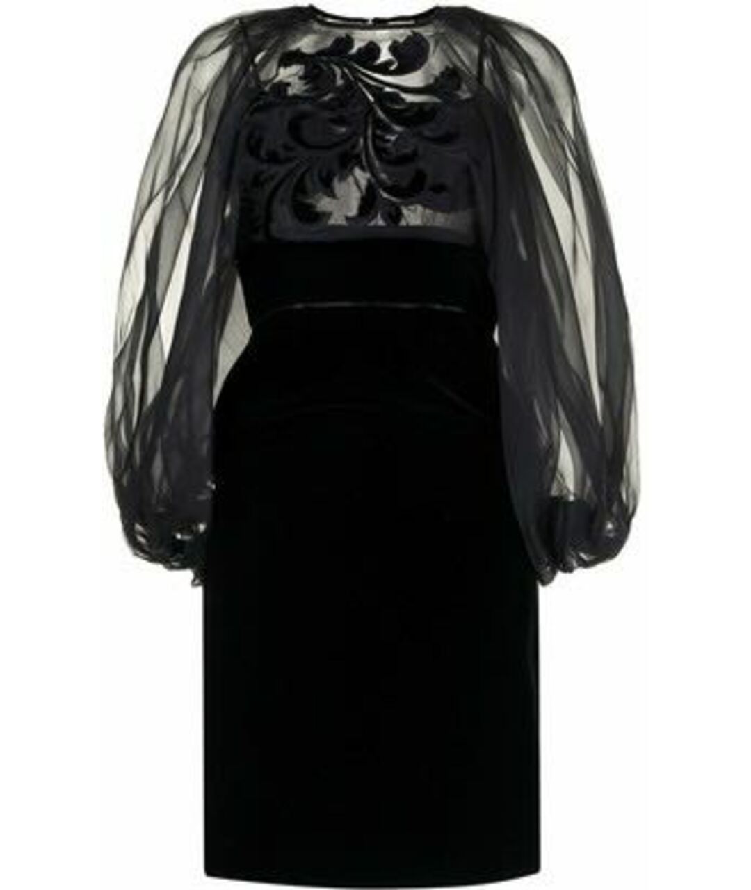 GUCCI Черное велюровое повседневное платье, фото 1