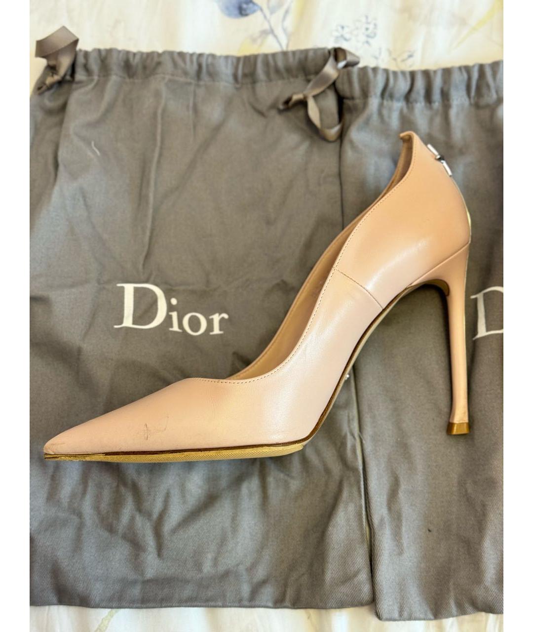 CHRISTIAN DIOR PRE-OWNED Розовые кожаные туфли, фото 6