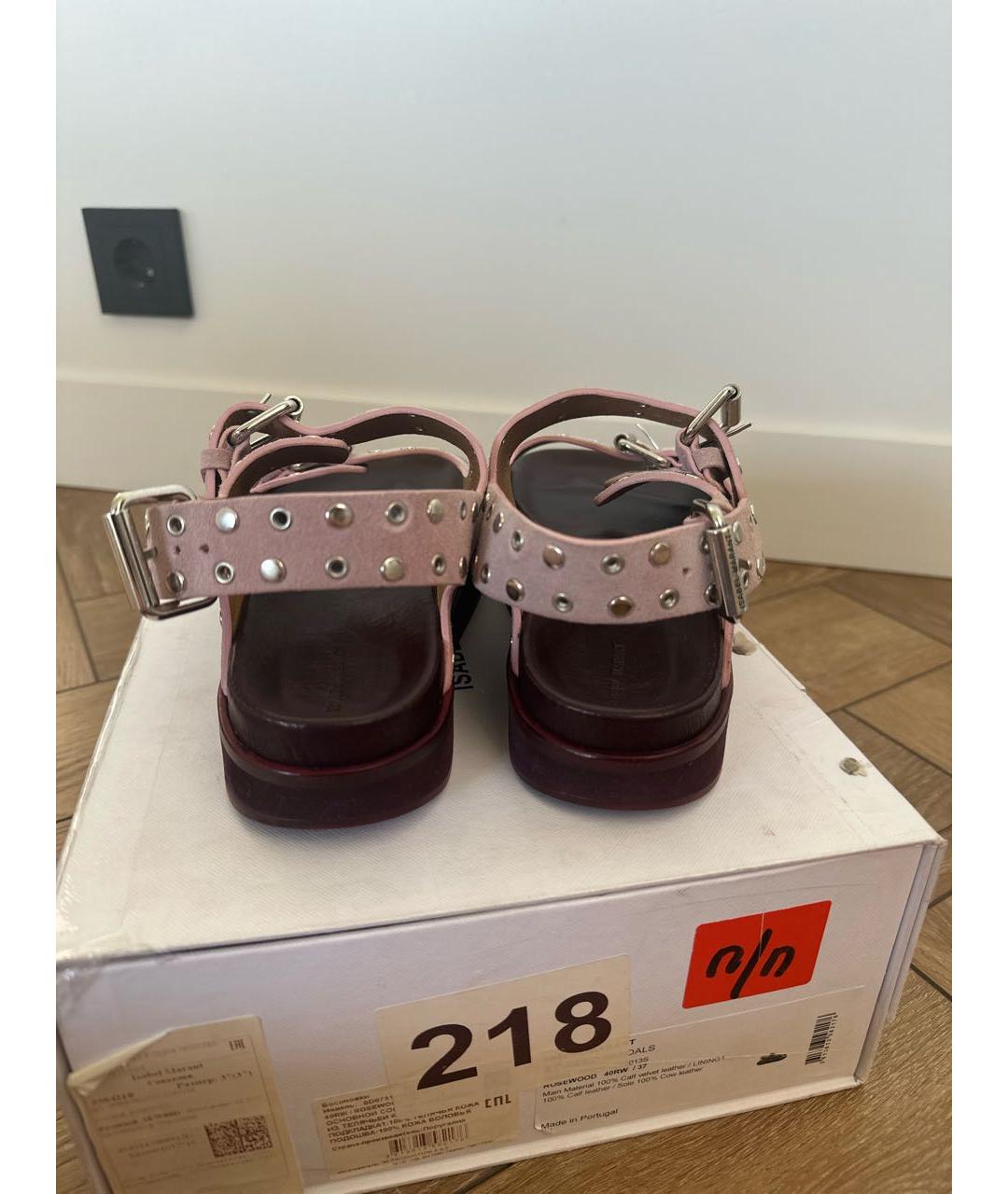ISABEL MARANT Розовые замшевые сандалии, фото 4