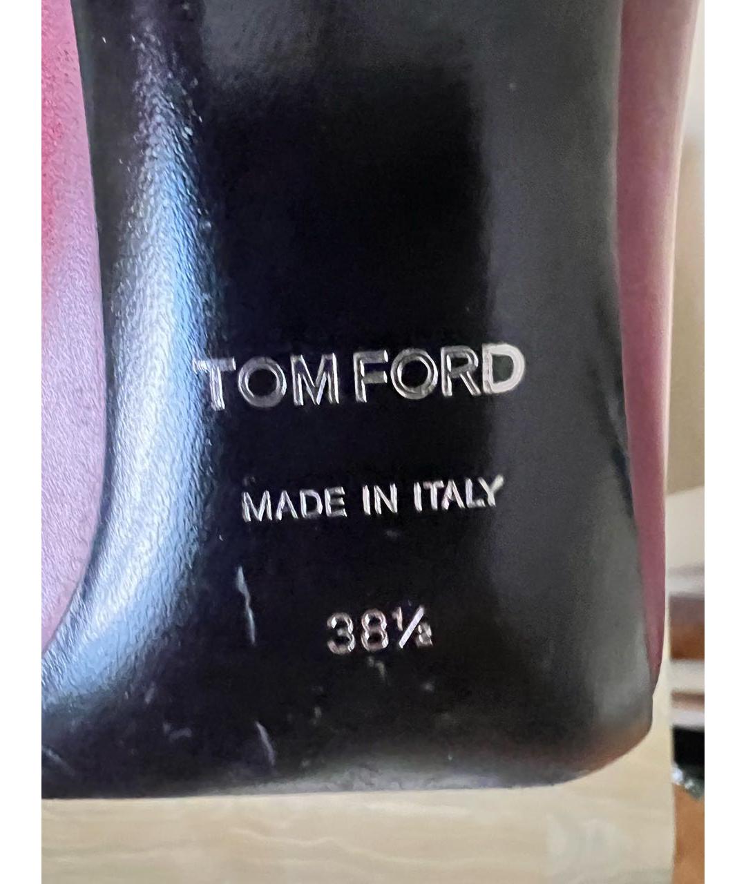 TOM FORD Бордовые кожаные туфли, фото 6