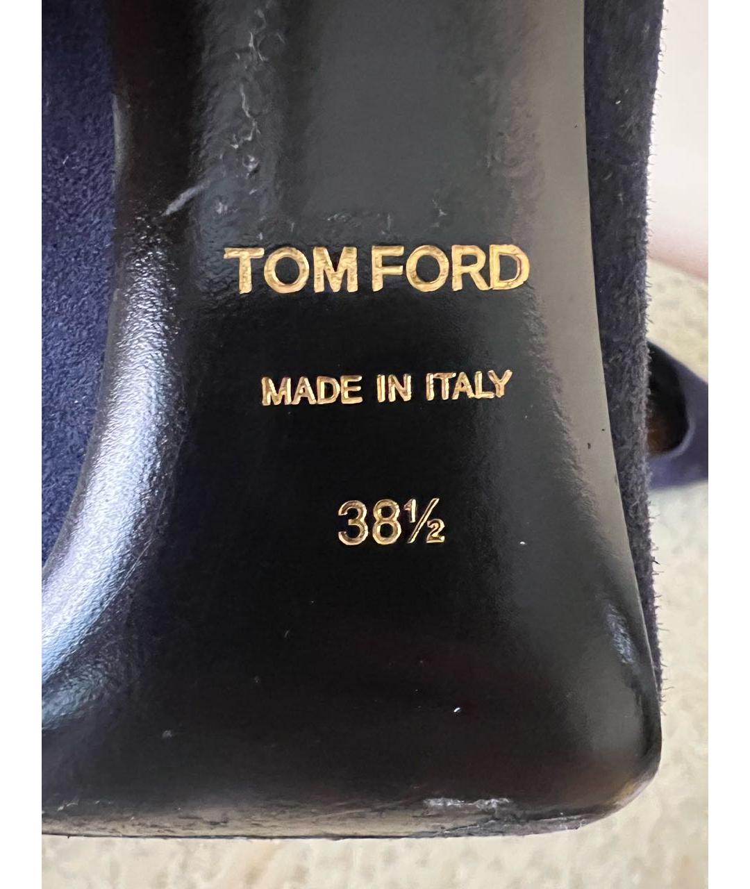 TOM FORD Темно-синие замшевые туфли, фото 4