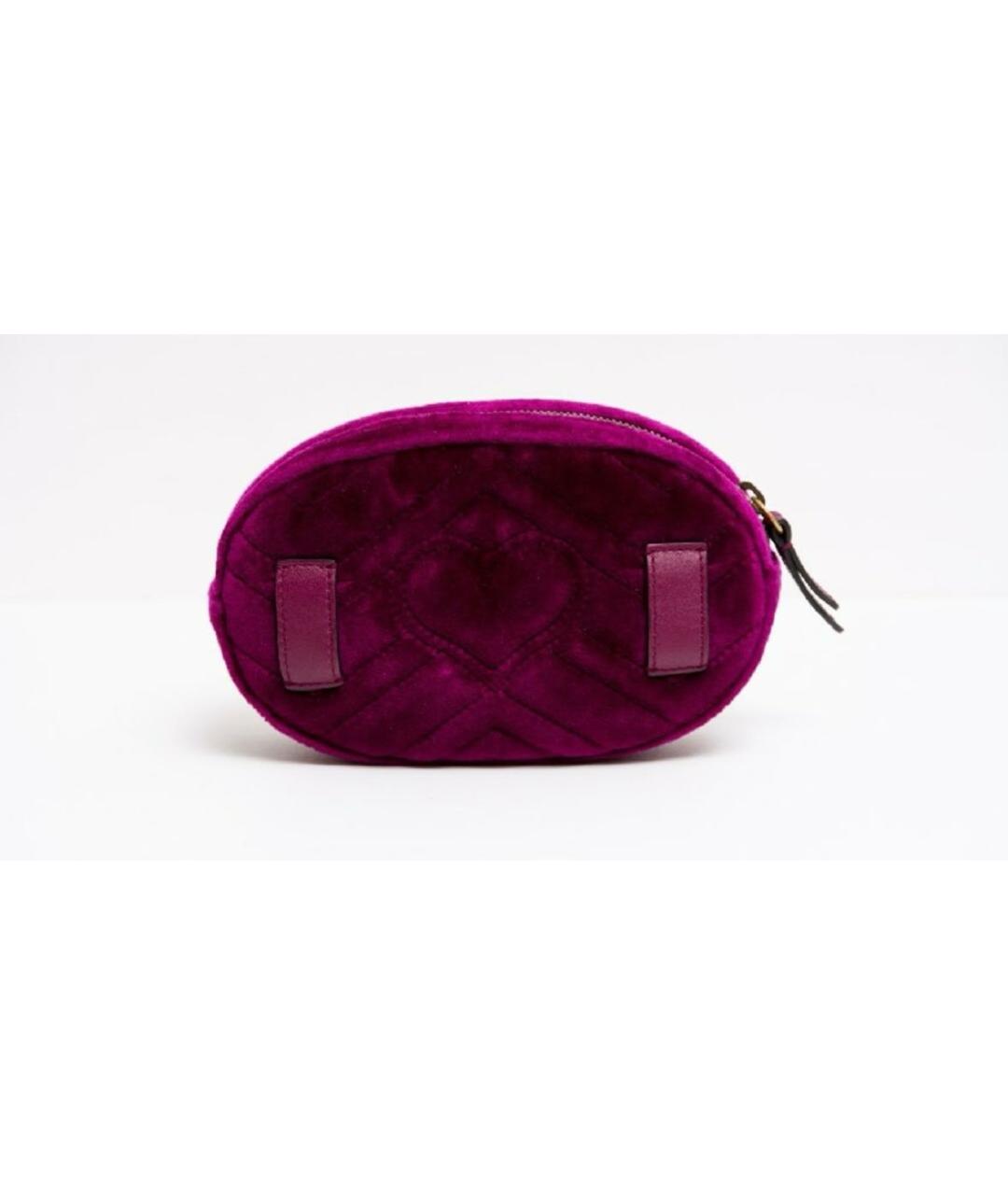 GUCCI Фиолетовая бархатная поясная сумка, фото 3