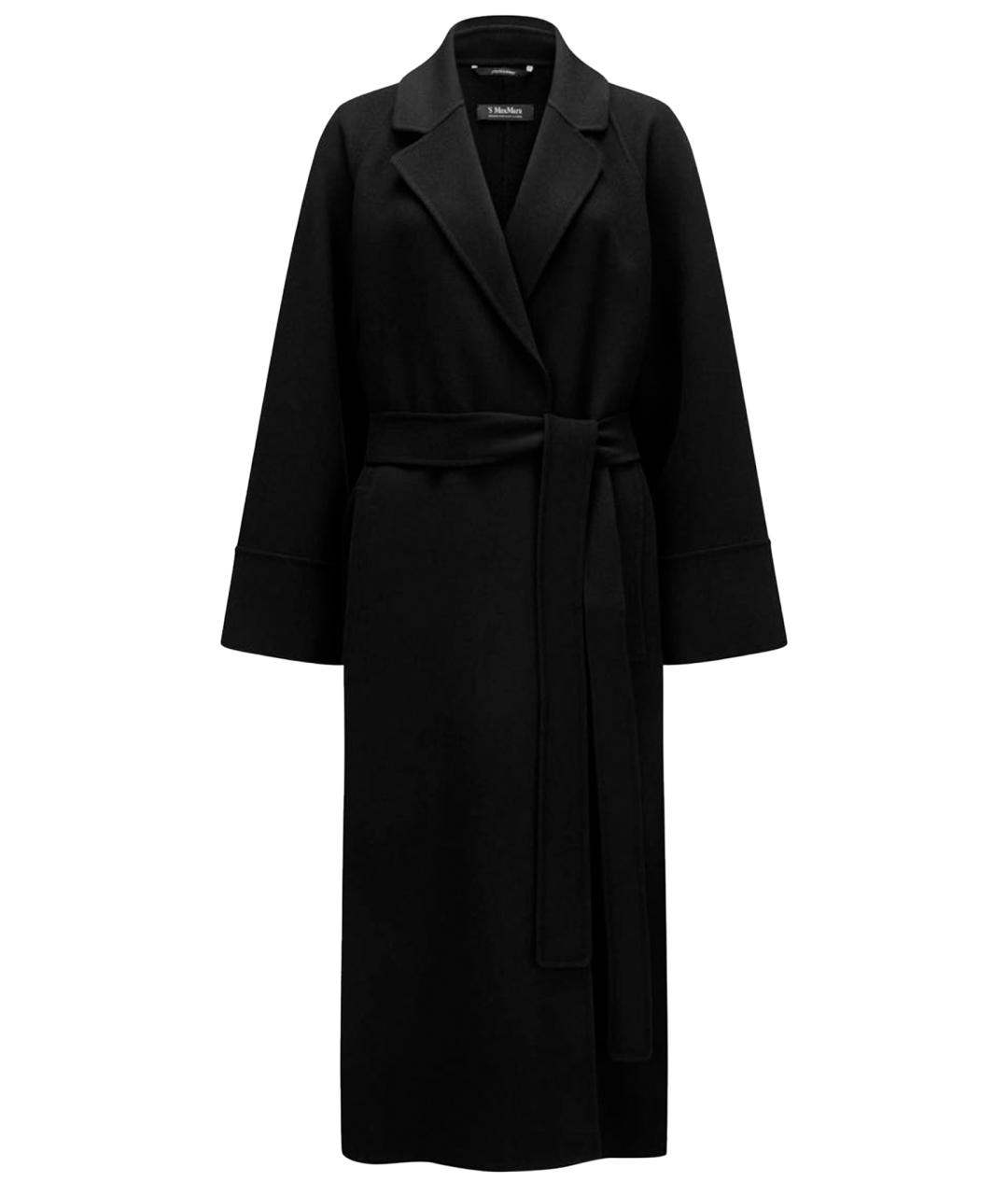 'S MAX MARA Черное шерстяное пальто, фото 1