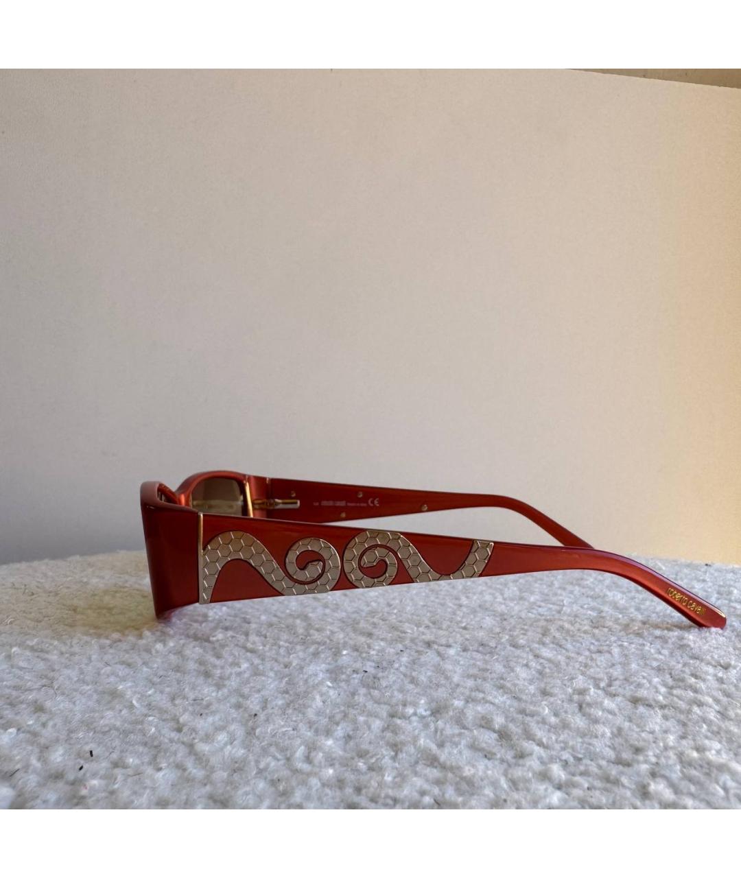 ROBERTO CAVALLI Красные пластиковые солнцезащитные очки, фото 3