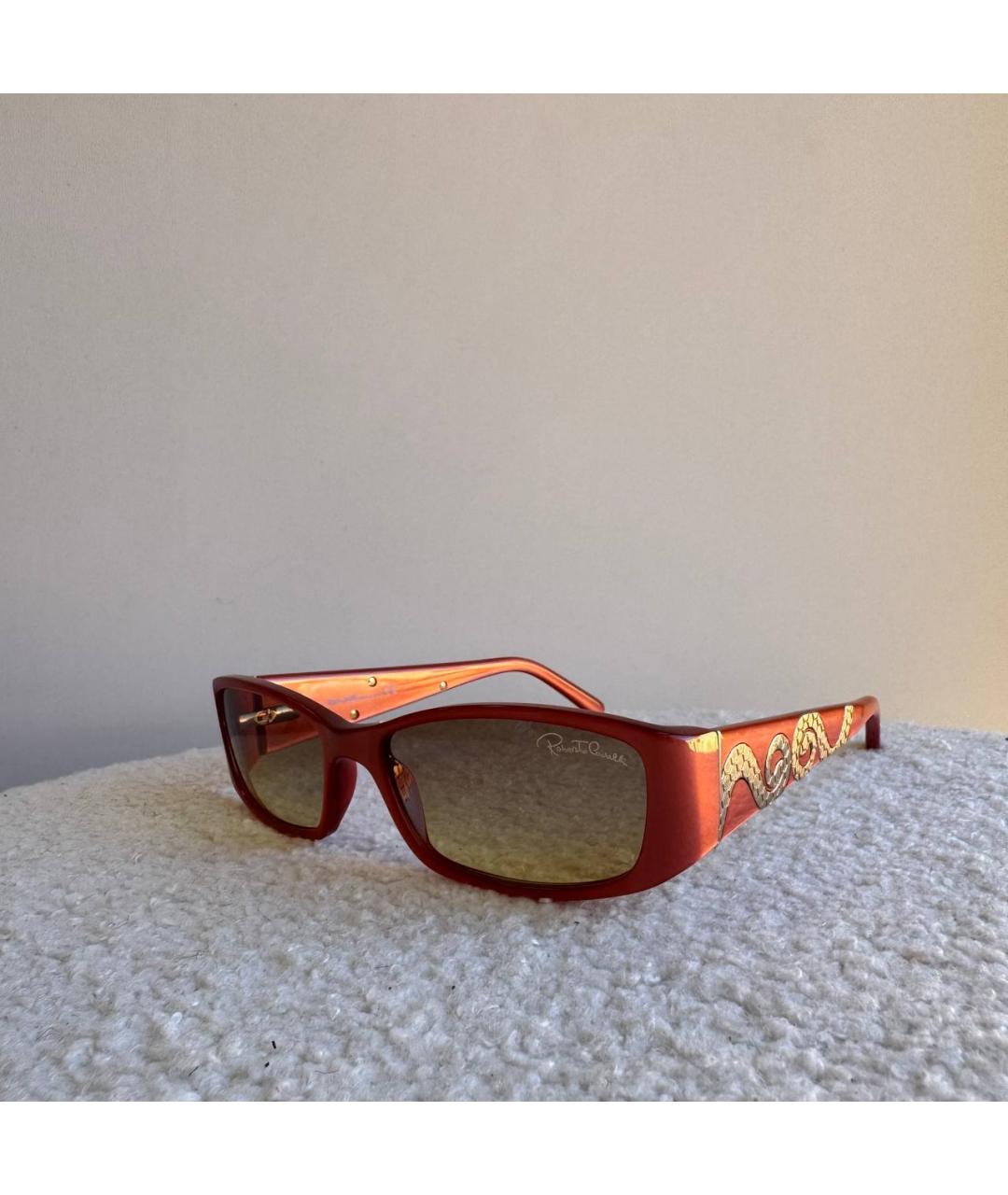 ROBERTO CAVALLI Красные пластиковые солнцезащитные очки, фото 2