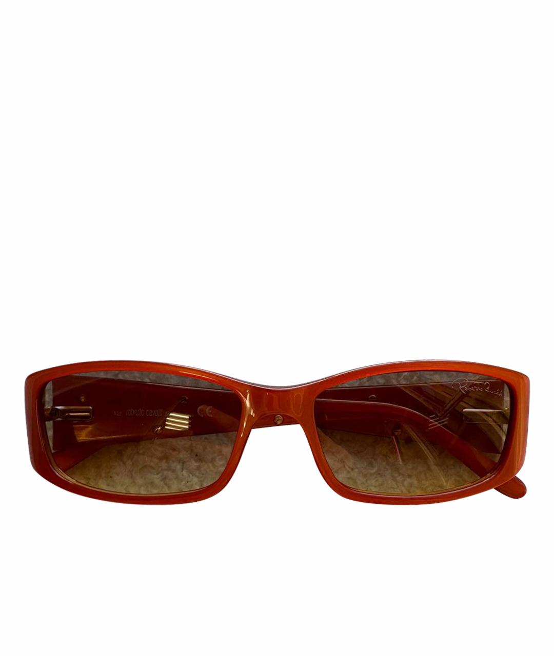 ROBERTO CAVALLI Красные пластиковые солнцезащитные очки, фото 1