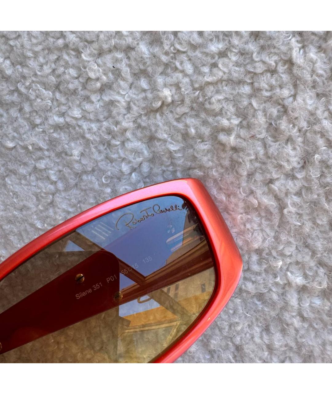 ROBERTO CAVALLI Красные пластиковые солнцезащитные очки, фото 8