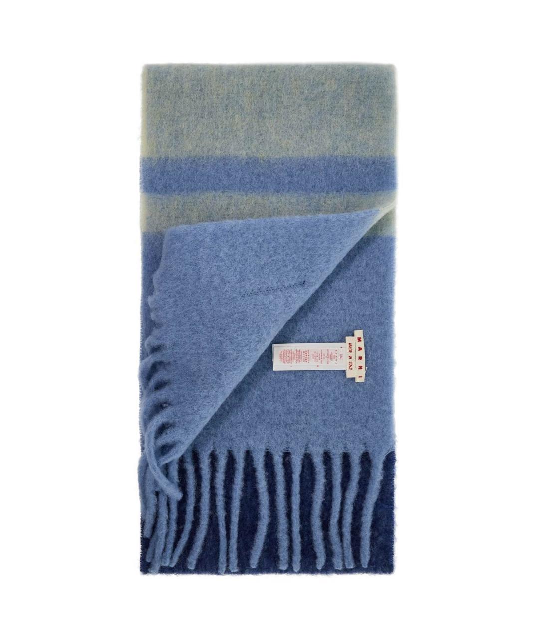MARNI Синий шарф, фото 3