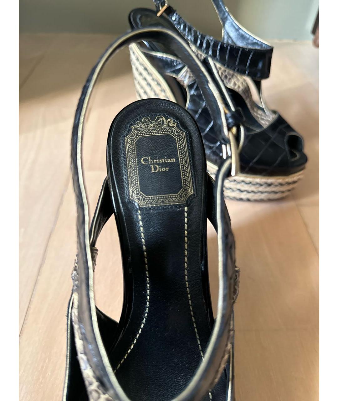 CHRISTIAN DIOR Босоножки из экзотической кожи, фото 6