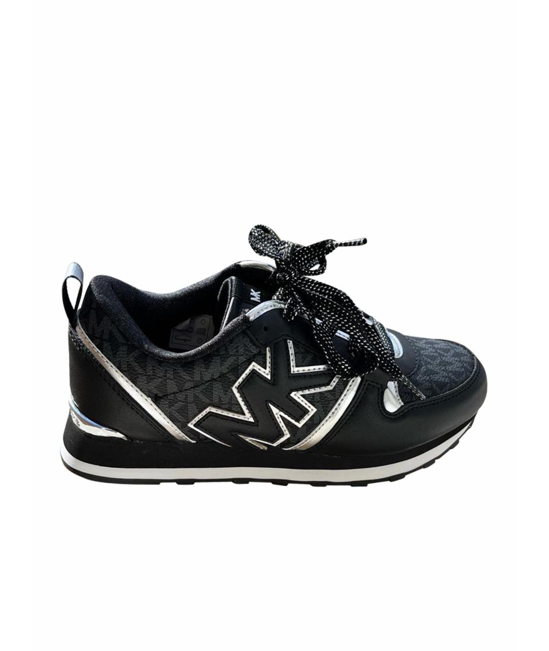 MICHAEL KORS Черные кроссовки из искусственной кожи, фото 1