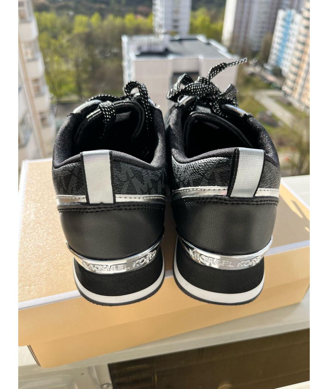 MICHAEL KORS Черные кроссовки из искусственной кожи, фото 4