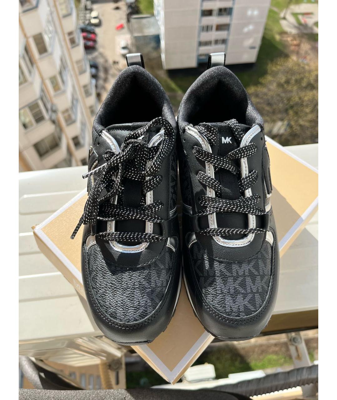 MICHAEL KORS Черные кроссовки из искусственной кожи, фото 2