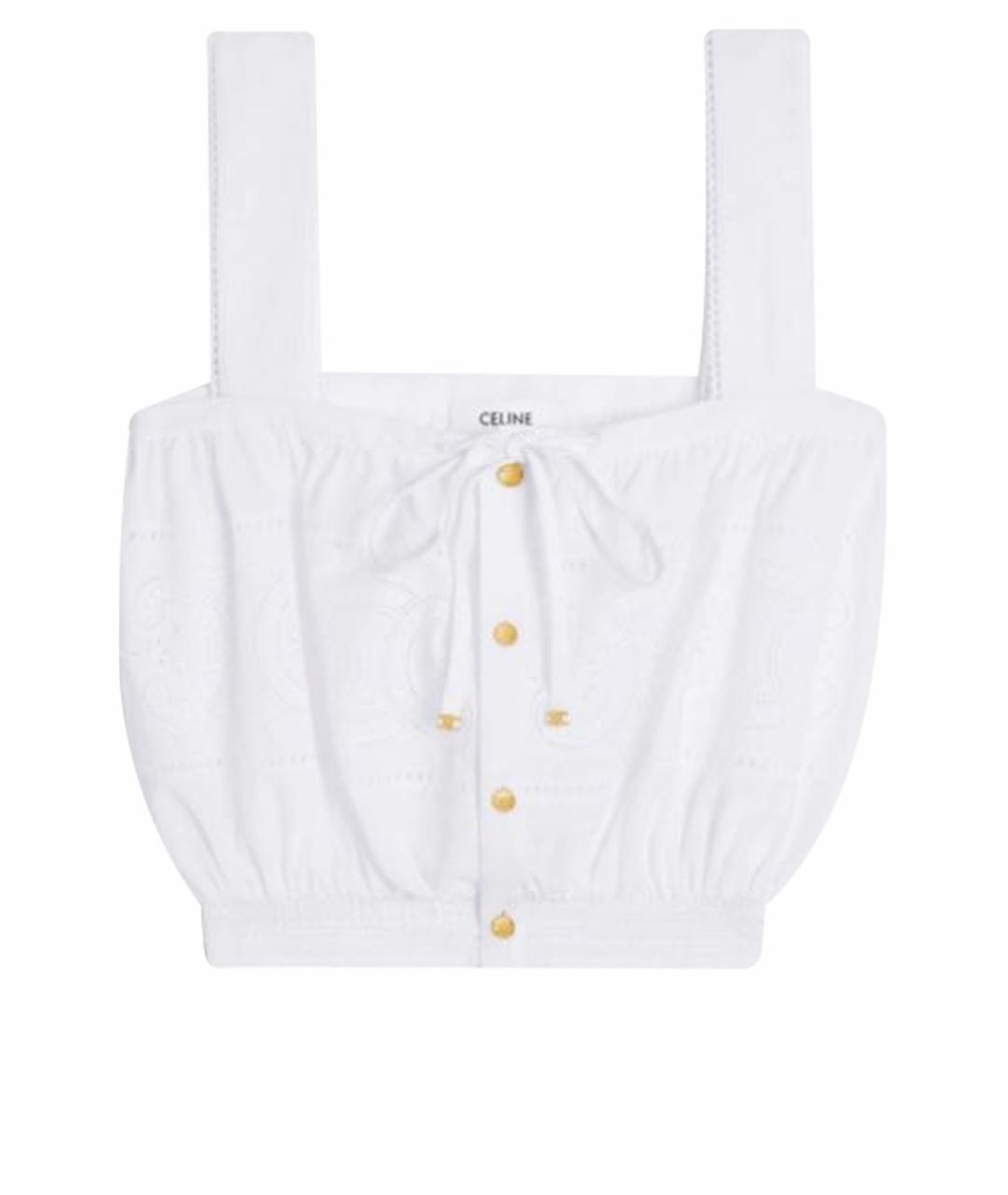 CELINE PRE-OWNED Белая хлопковая блузы, фото 1