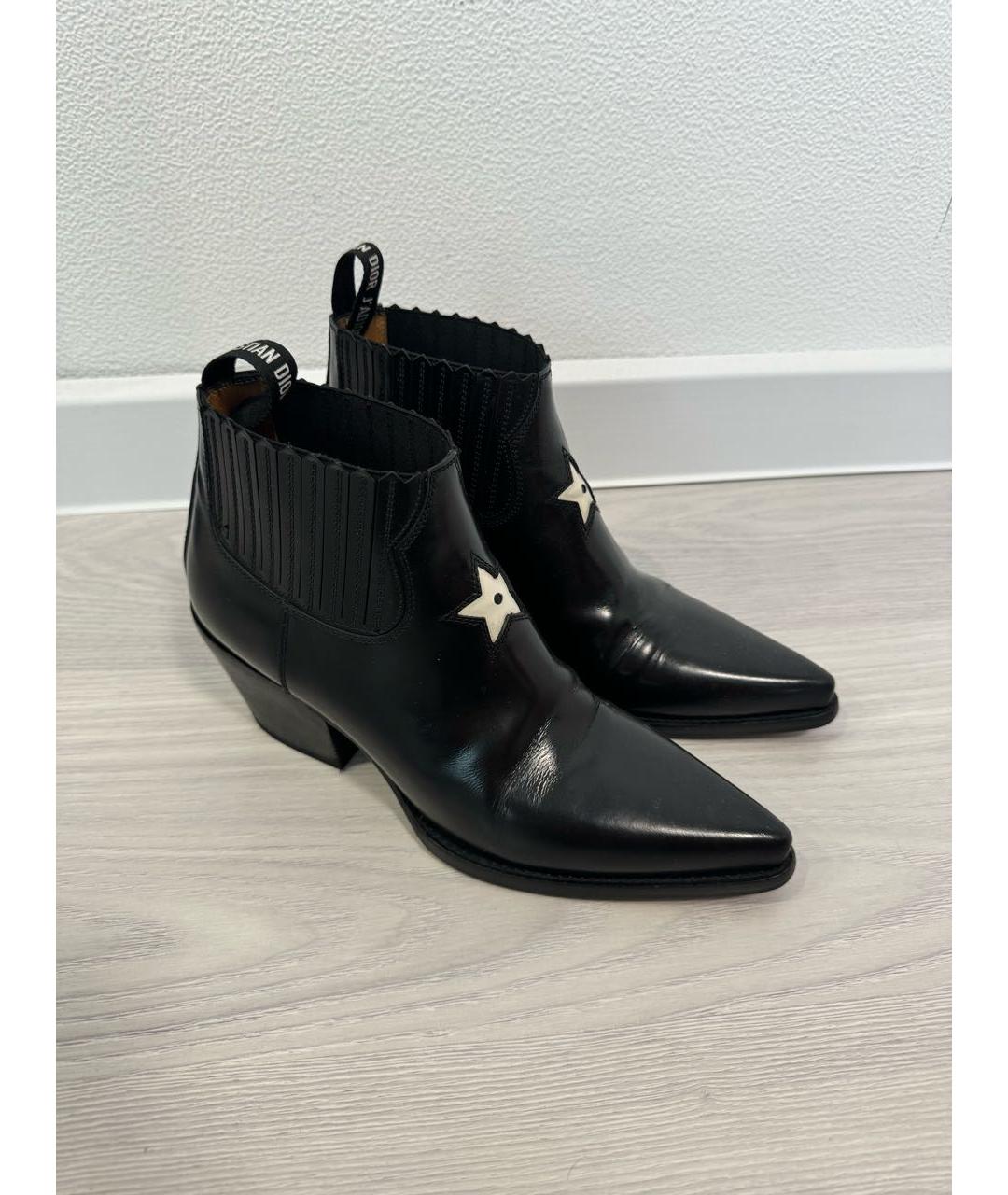 CHRISTIAN DIOR PRE-OWNED Черные кожаные ботинки, фото 9