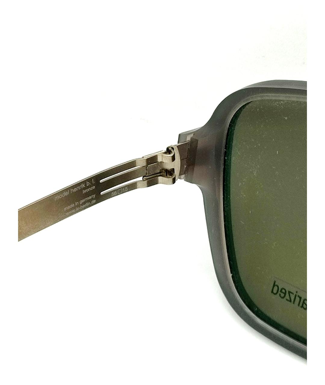 ICBERLIN Коричневые металлические солнцезащитные очки, фото 5