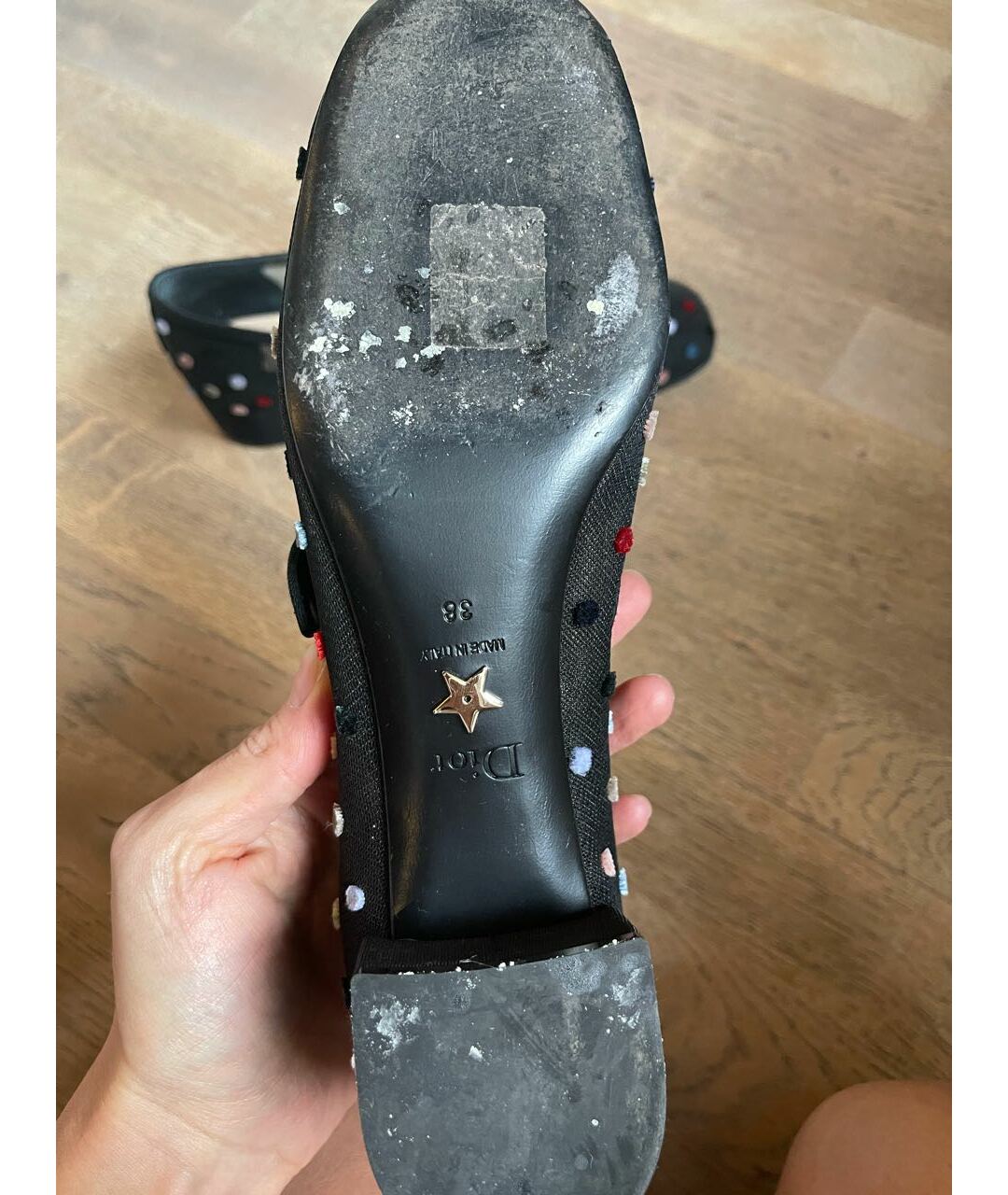 CHRISTIAN DIOR PRE-OWNED Черные синтетические туфли, фото 6