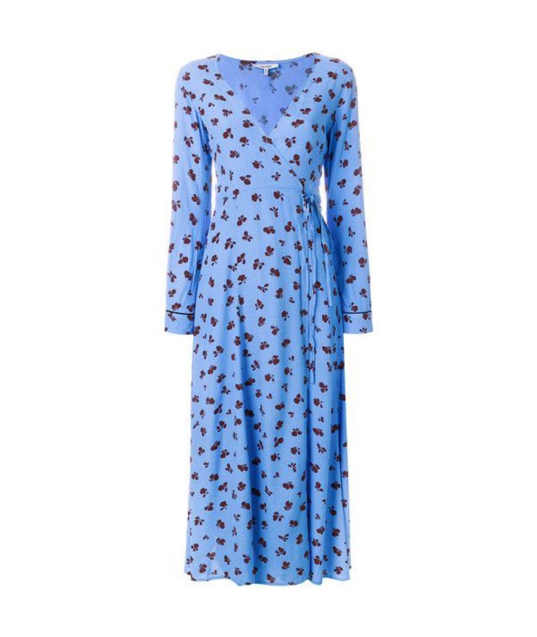 GANNI Голубое вискозное повседневное платье, фото 1