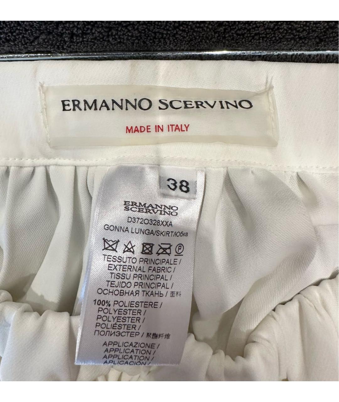 ERMANNO SCERVINO Белая кружевная юбка макси, фото 3