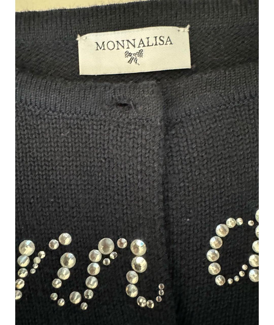 MONNALISA Темно-синяя шерстяная рубашка/блузка, фото 3