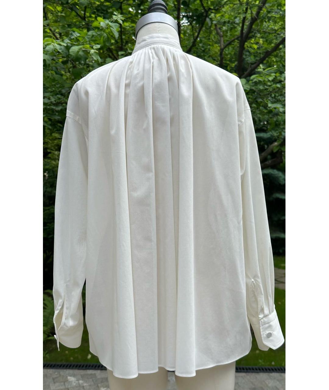 HERMES Белая хлопковая блузы, фото 2