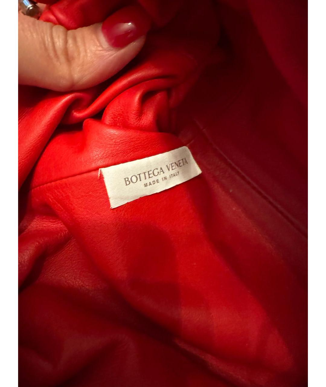 BOTTEGA VENETA Красная кожаная сумка через плечо, фото 6