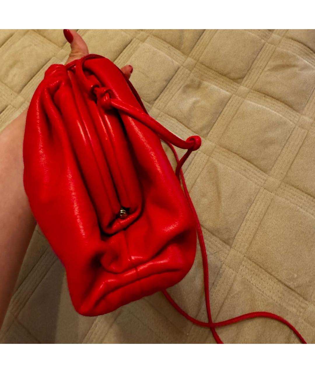 BOTTEGA VENETA Красная кожаная сумка через плечо, фото 3