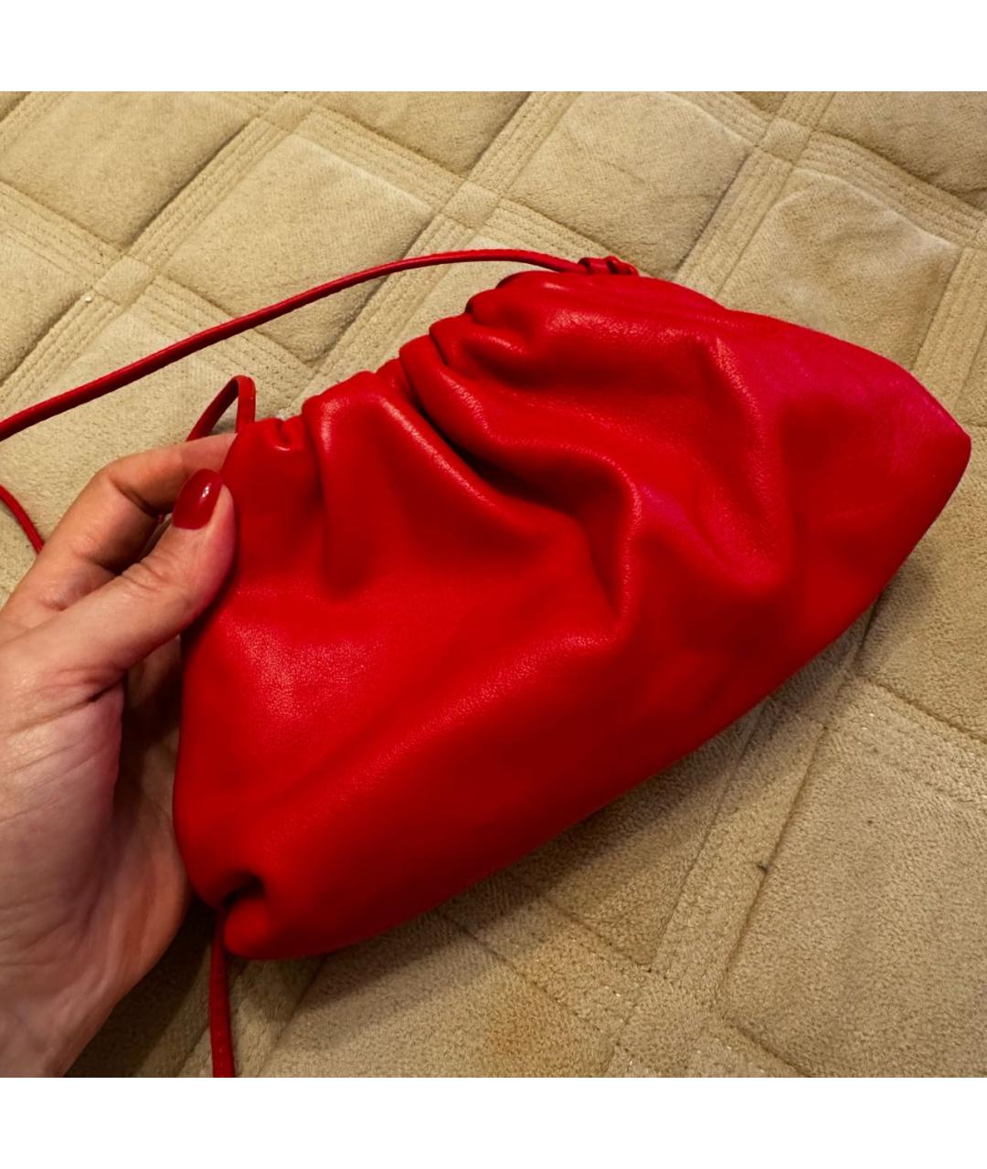 BOTTEGA VENETA Красная кожаная сумка через плечо, фото 2