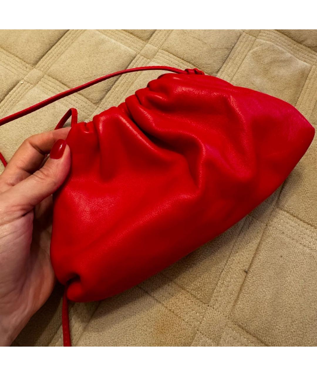 BOTTEGA VENETA Красная кожаная сумка через плечо, фото 4