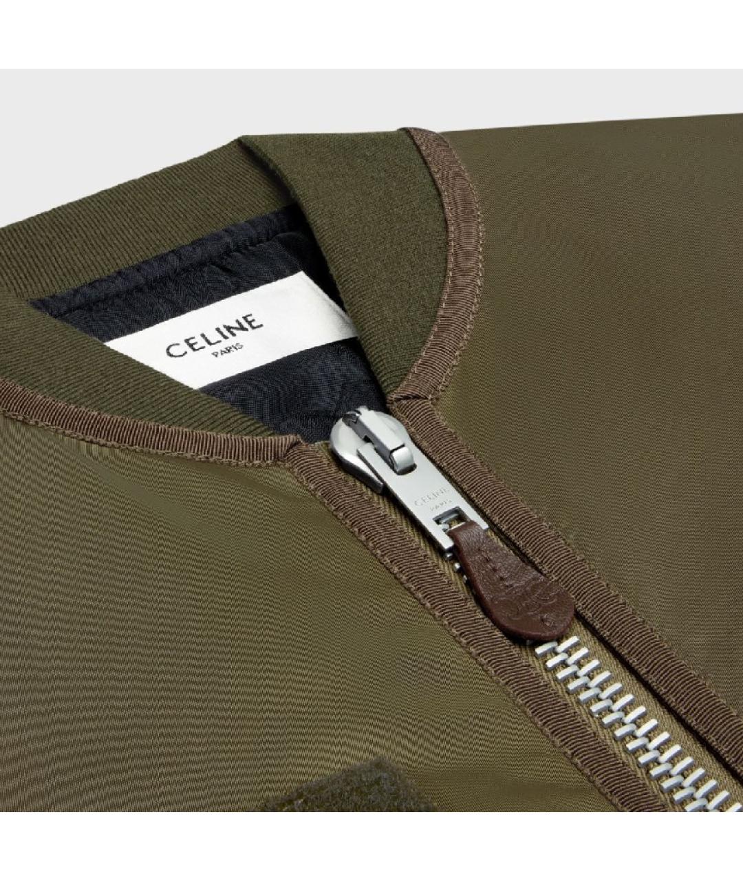 CELINE PRE-OWNED Хаки ацетатная куртка, фото 3