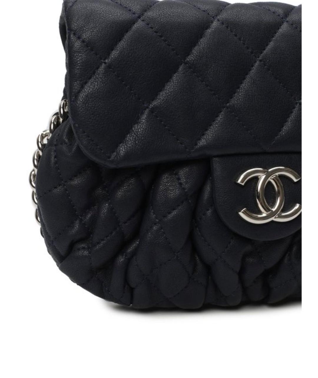 CHANEL PRE-OWNED Черная кожаная сумка через плечо, фото 2