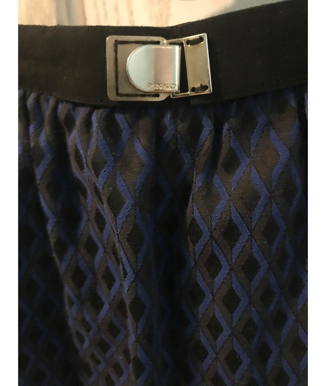 PINKO Синяя полиэстеровая юбка мини, фото 4