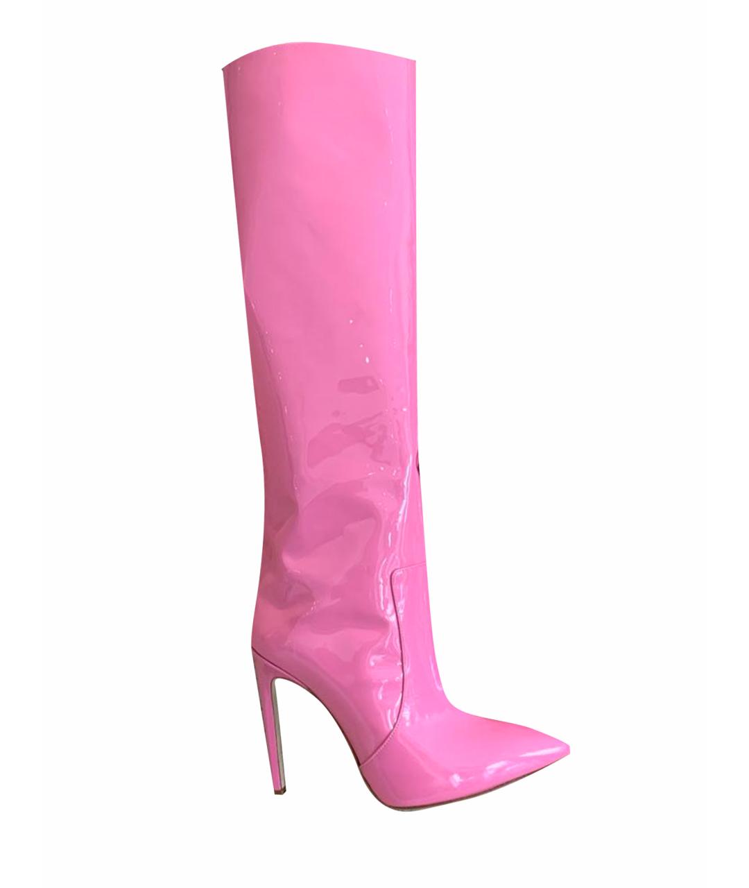 PARIS TEXAS Розовые сапоги из лакированной кожи, фото 1