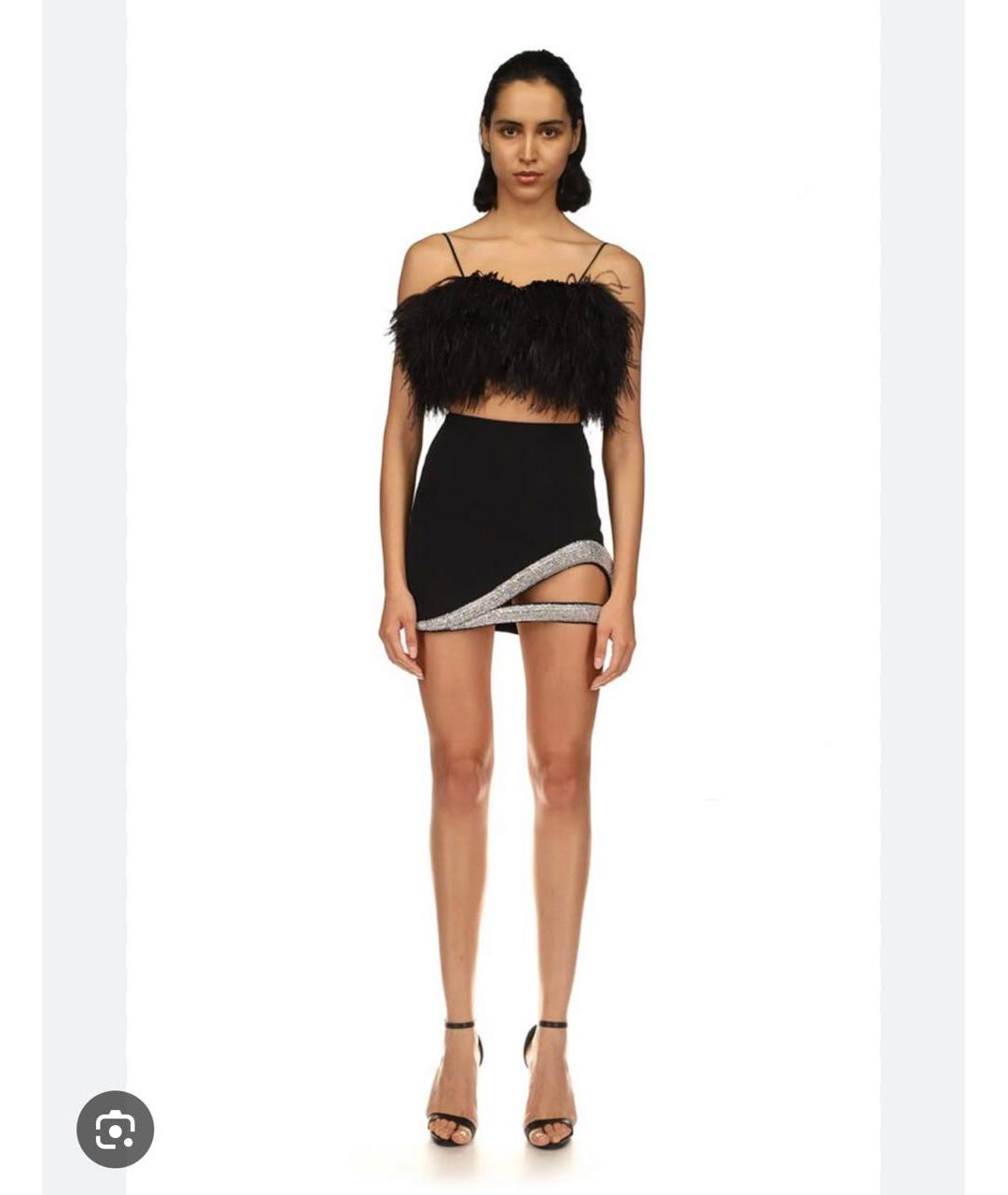 DAVID KOMA Черная юбка мини, фото 6