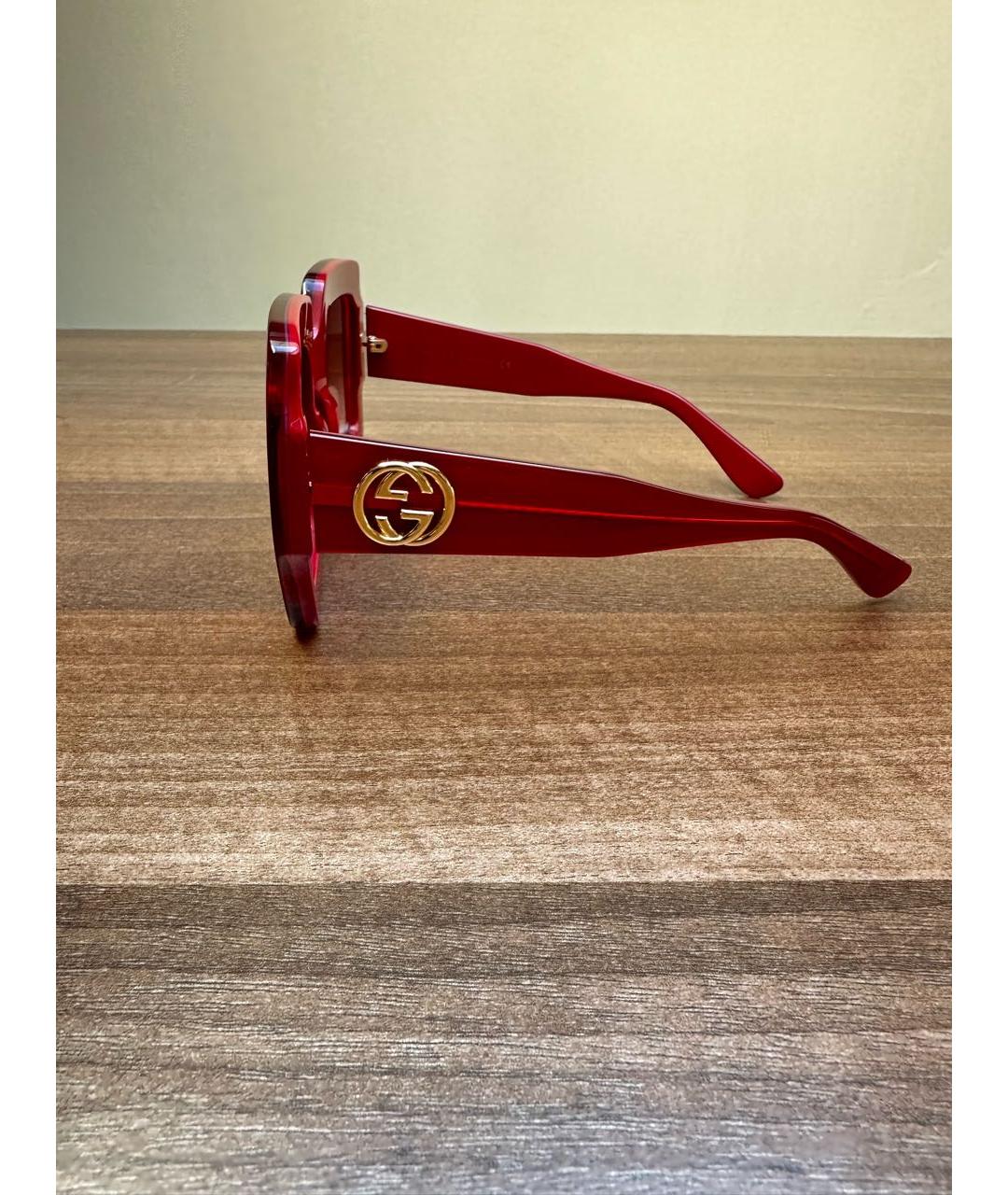 GUCCI Красные солнцезащитные очки, фото 4