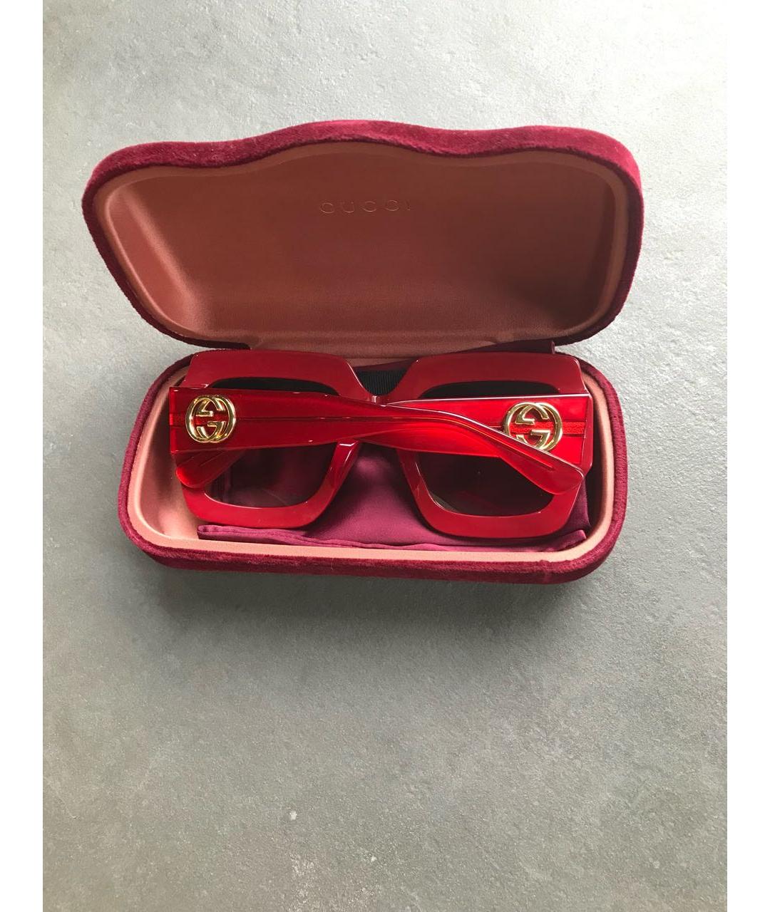 GUCCI Красные солнцезащитные очки, фото 2