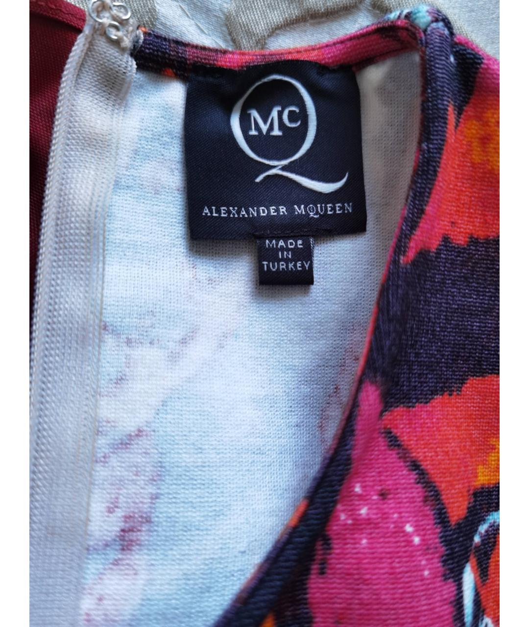 MCQ ALEXANDER MCQUEEN Мульти вискозное повседневное платье, фото 3