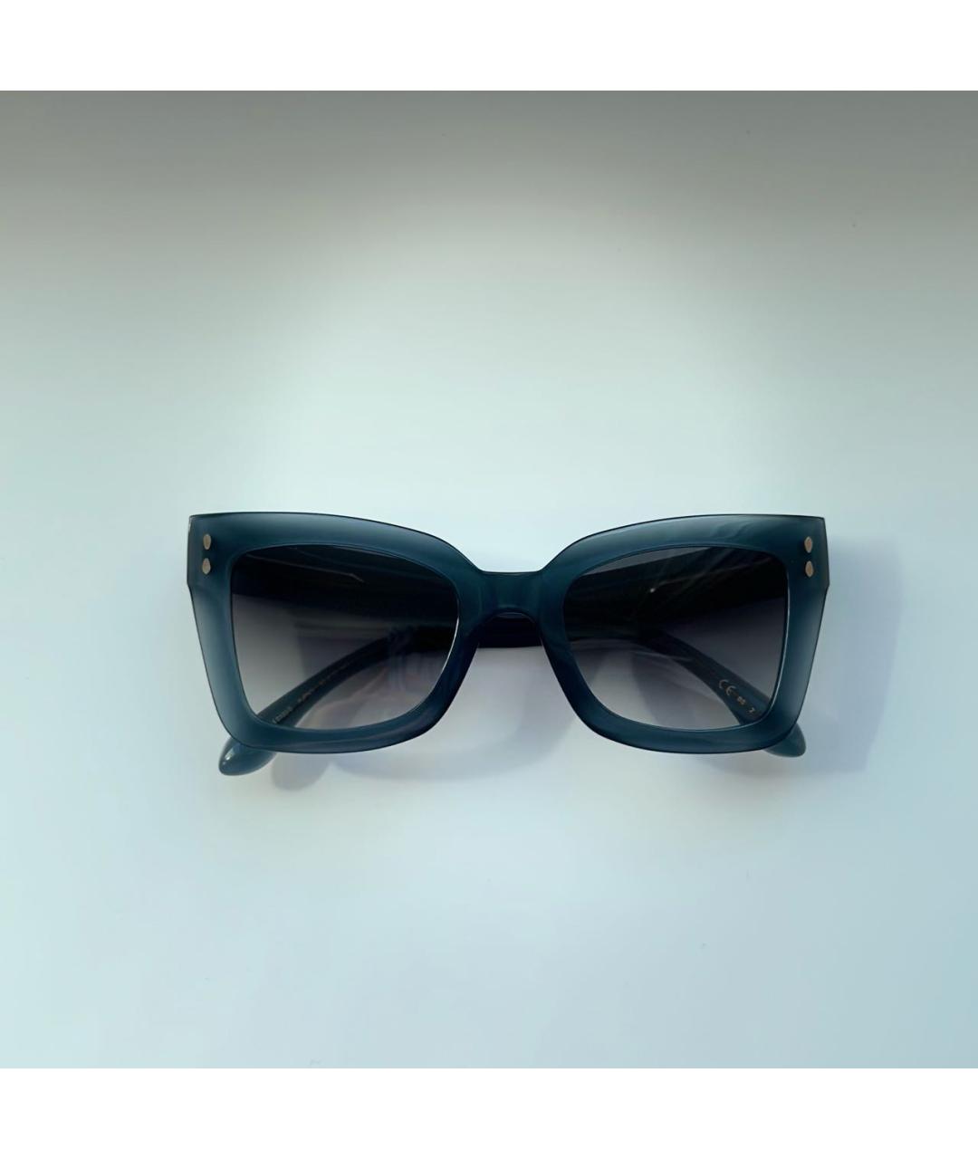 ISABEL MARANT Темно-синие пластиковые солнцезащитные очки, фото 8
