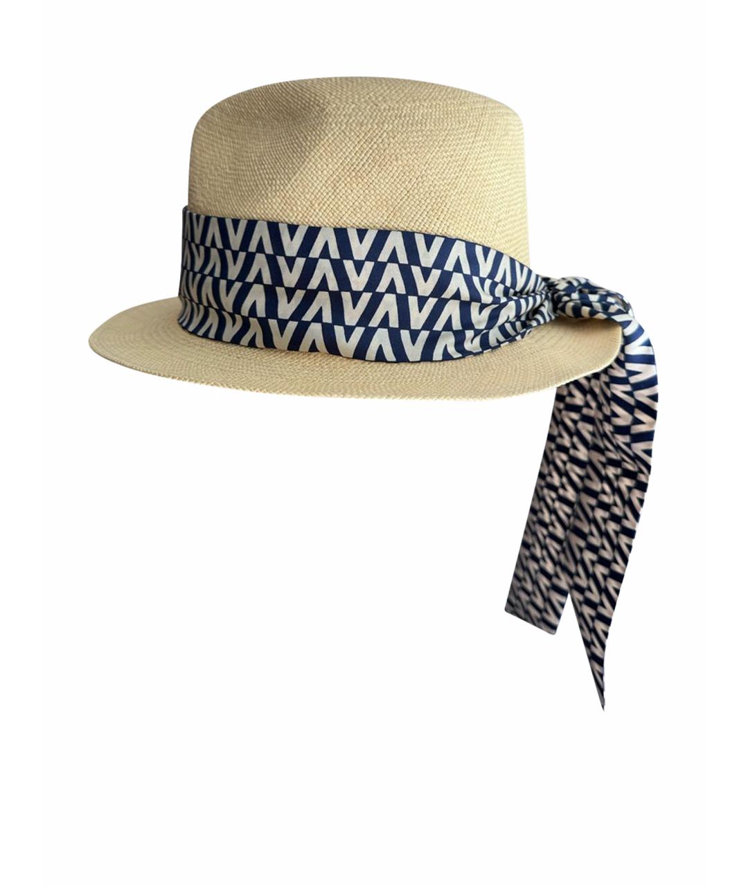 VALENTINO Голубая соломенная шляпа, фото 1