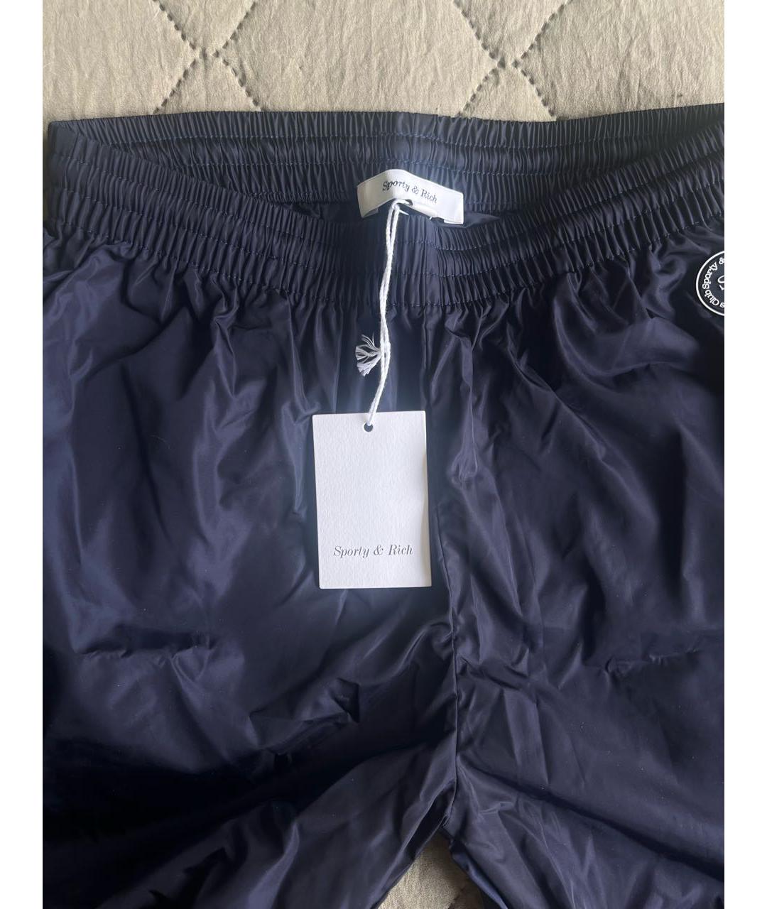 SPORTY AND RICH Темно-синие спортивные брюки и шорты, фото 4