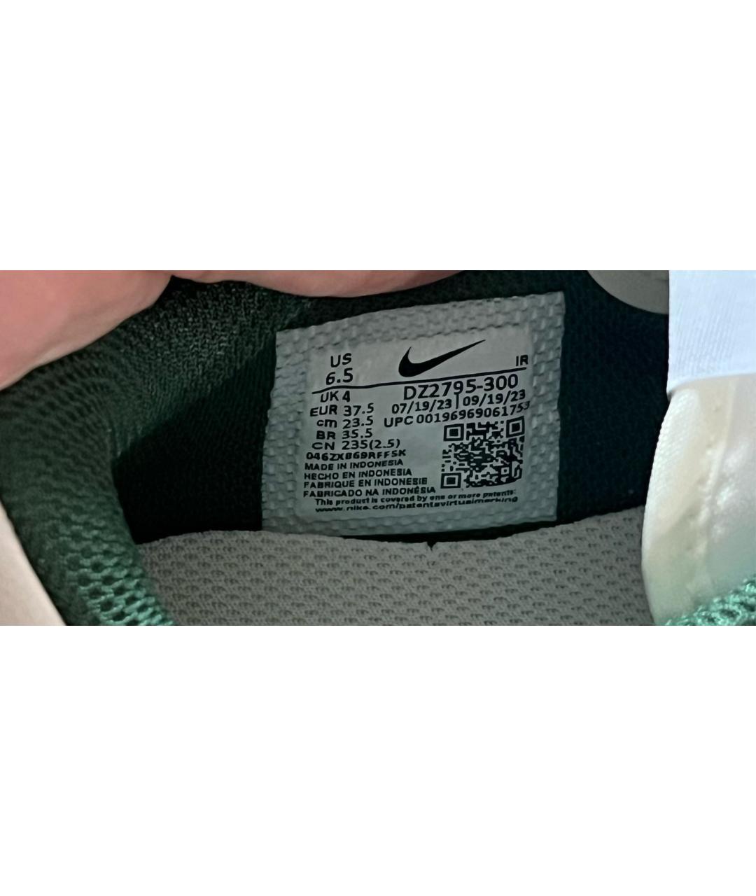 NIKE Зеленые текстильные кеды, фото 4
