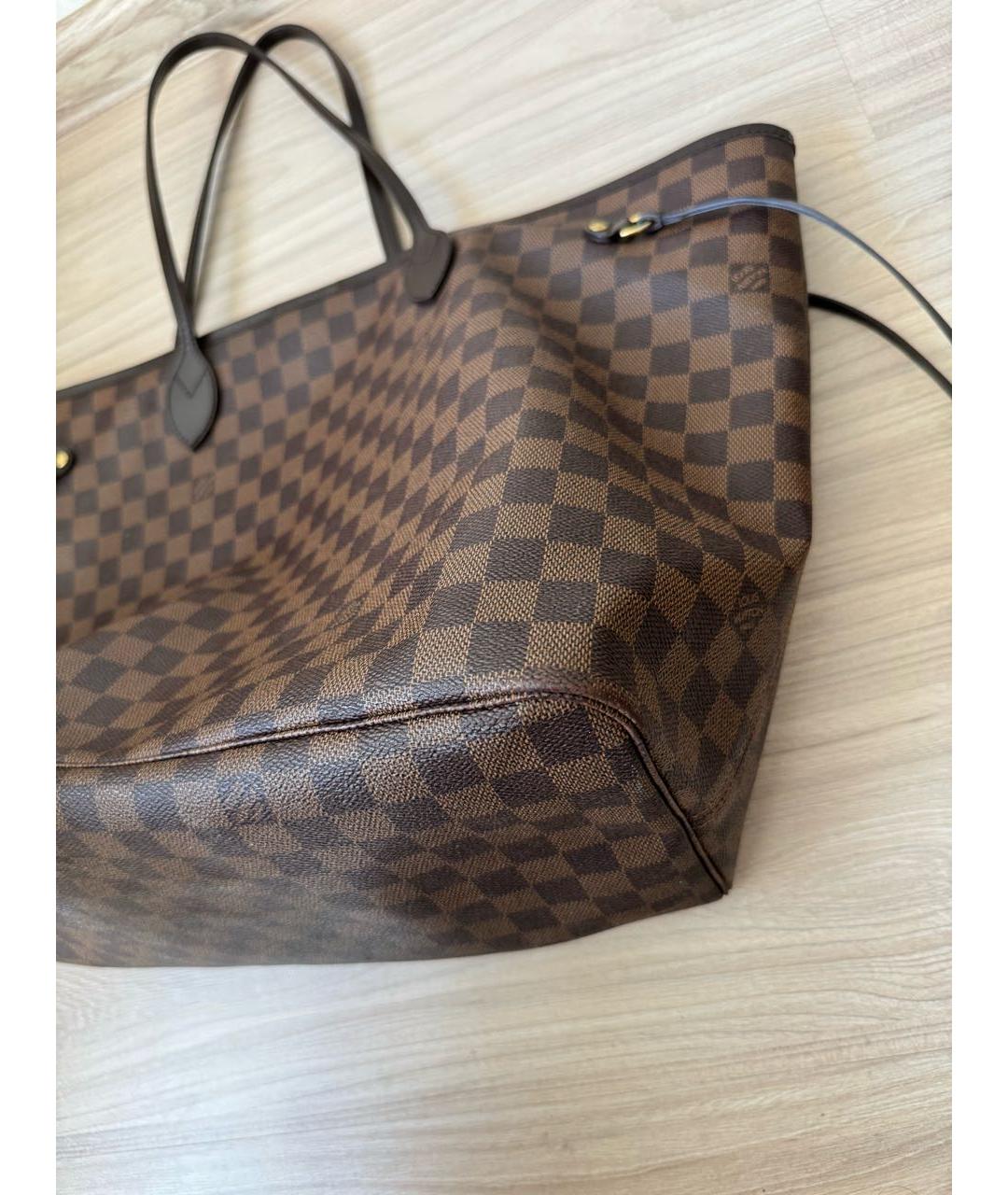 LOUIS VUITTON PRE-OWNED Коричневая сумка тоут, фото 4