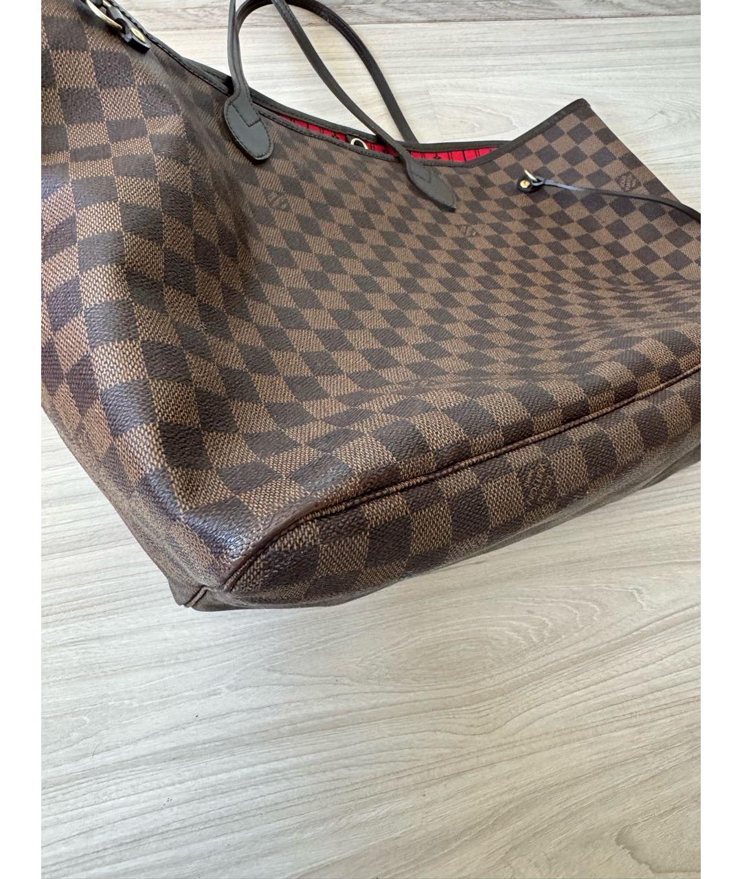 LOUIS VUITTON PRE-OWNED Коричневая сумка тоут, фото 7