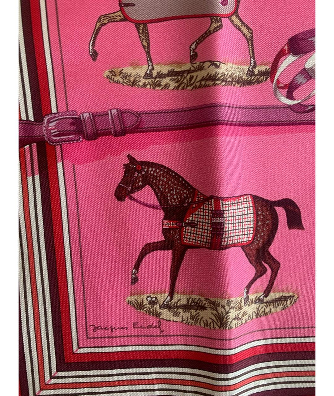 HERMES PRE-OWNED Розовый шелковый платок, фото 3