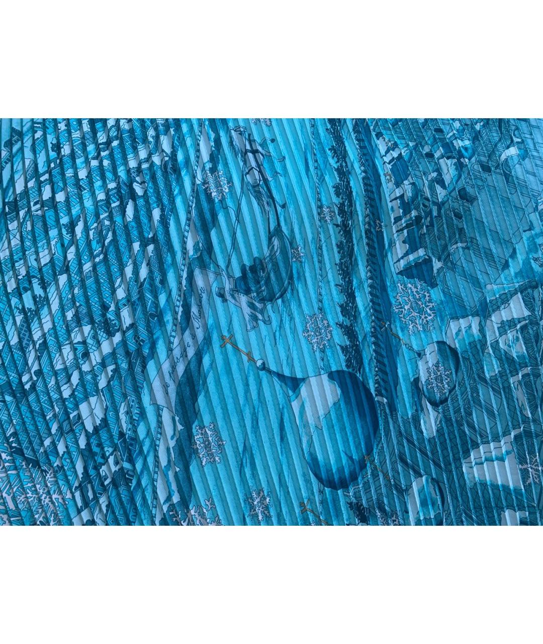 HERMES PRE-OWNED Бирюзовый шелковый платок, фото 3