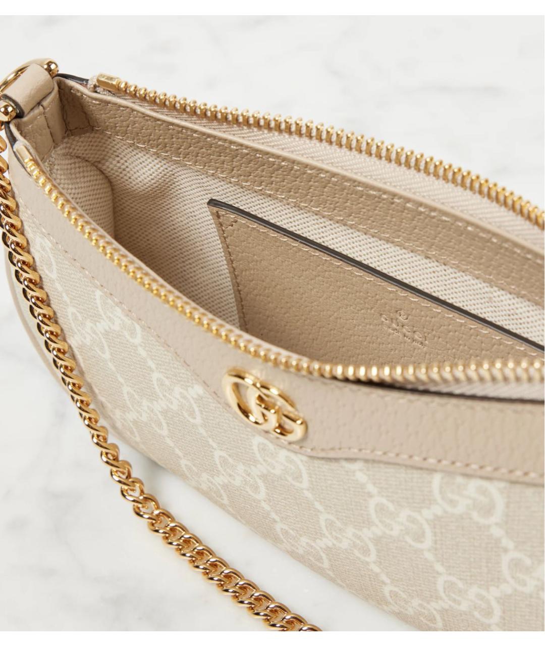 GUCCI Бежевая сумка с короткими ручками, фото 6