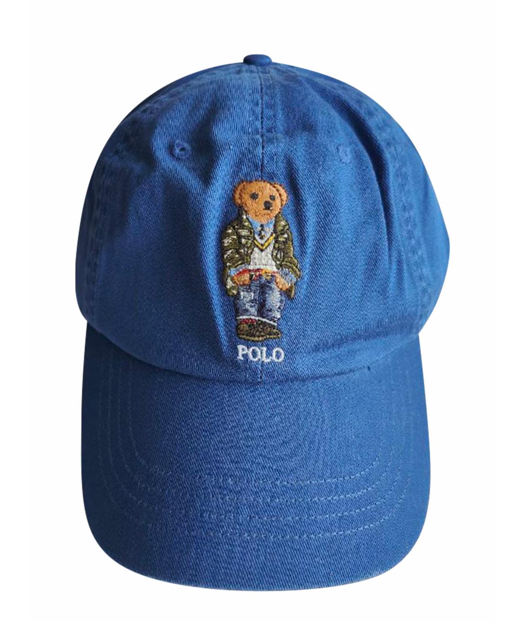 POLO RALPH LAUREN Темно-синяя хлопковая кепка/бейсболка, фото 1